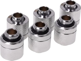 Alphacool HF Schlauchanschluss G1/4" auf 13/10mm, verchromt, 6er-Pack