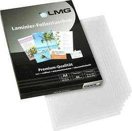 LMG Laminierfolien, A4, 2x 80µm, matt, 25 Stück