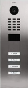 DoorBird D2104V IP Video Türstation mit 4 Ruftasten, Edelstahl V2A, gebürstet