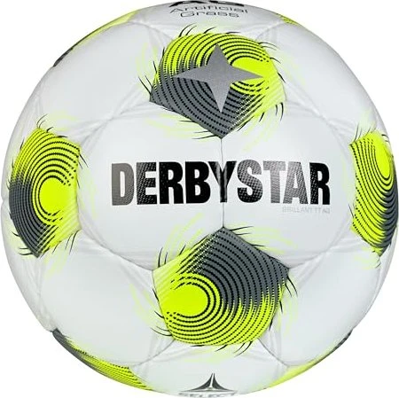 Derbystar Brillant TT AG Modell 2024 Fußball weiß/gelb/grau