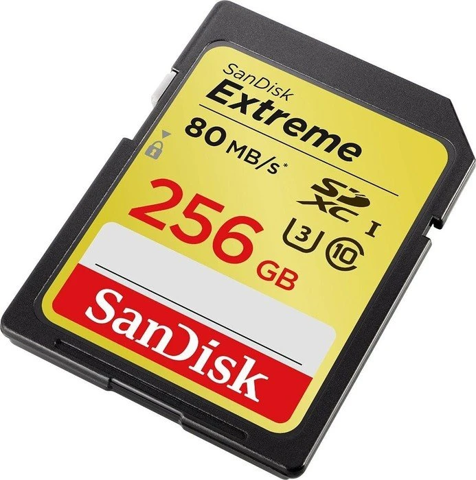 SanDisk Extreme HD Video R80/W60 256GB, UHS-I U3, Class 10