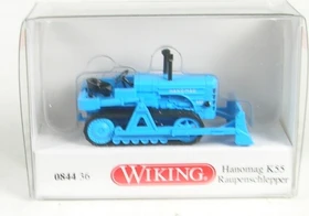 Wiking Hanomag K55 Raupenschlepper mit Räumschild hellblau