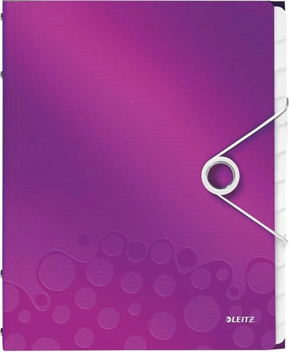 Leitz WOW Ordnungsmappe, 12 Fächer, A4, violett metallic
