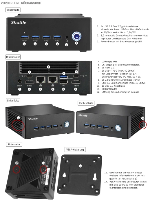Shuttle XPC nano NA20H5, Ryzen AI 5 PRO 340