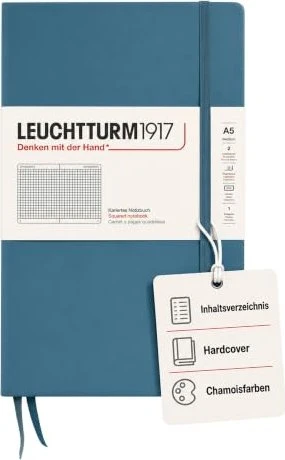 Leuchtturm1917 Notizbuch Medium A5 Hardcover, kariert