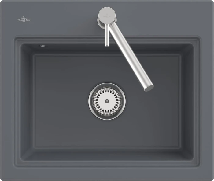 Villeroy & Boch Subway Style 60 S Einbau Becken mittig graphite