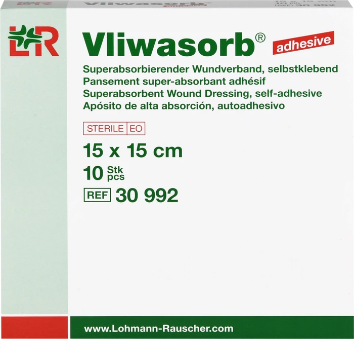 Lohmann & Rauscher Vliwasorb Adhesive Superabsorbierender Wundverband steril