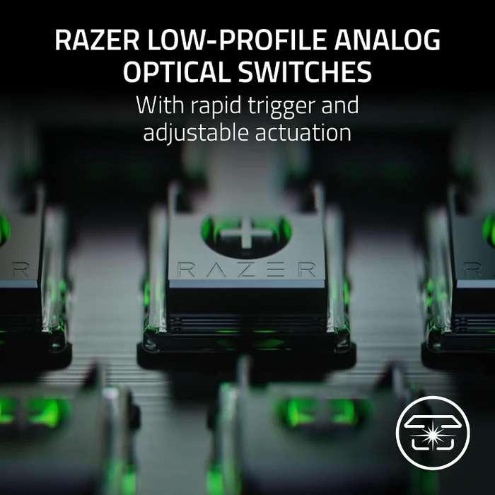 Razer Huntsman V3 Pro Low-profile Tenkeyless 8KHz, schwarz, LEDs RGB, Razer Low-Profile Analog Optical Switch, USB, US
