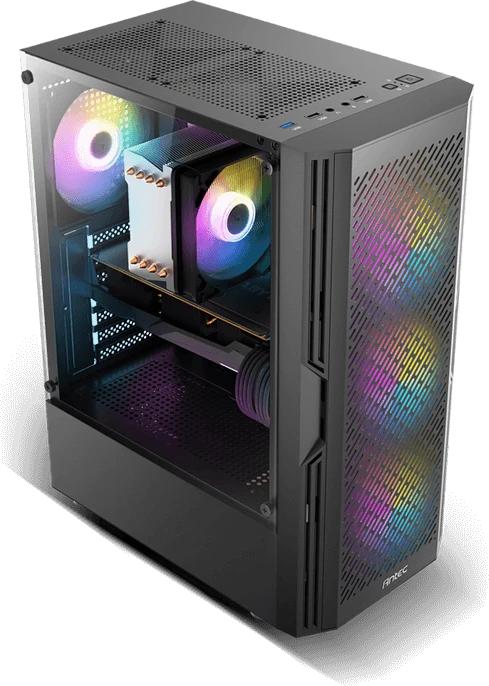 Antec AX20, schwarz, Glasfenster