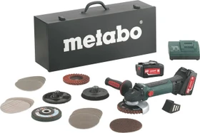 Metabo W 18 LTX 125 Quick Inox Set Akku-Winkelschleifer inkl. Koffer + 2 Akkus 5.2Ah + Zubehör