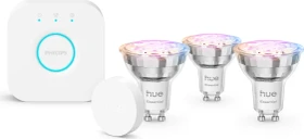 Philips Hue Essential White and Color Ambiance 345 GU10 4.7W Starter-Kit