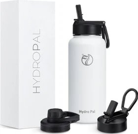 HydroPal Edelstahl Isolierflasche 1l weiß