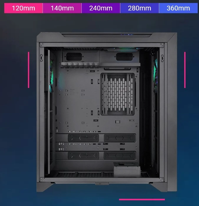 Thermaltake CTE C700 TG ARGB, schwarz, Glasfenster