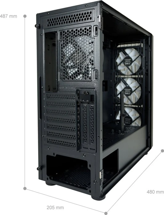 LC-Power Gaming 810B Dark_Crawler_X, schwarz, Glasfenster
