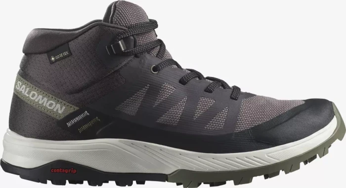 Salomon Outrise Mid GTX shale/black/deep lichen green (Damen)
