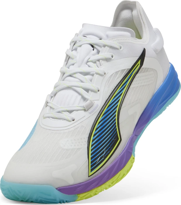 Puma Accelerate Nitro SQD 4 Game On Handballschuhe puma white/glowing red/ultra blue