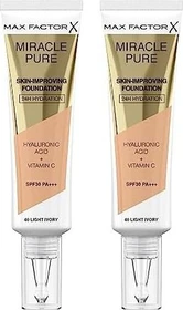 Max Factor Miracle Pure Skin-Improving Hydrating Foundation 40 light ivory LSF30, 30ml