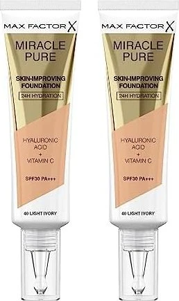 Max Factor Miracle Pure Skin-Improving Hydrating Foundation 40 light ivory LSF30, 30ml