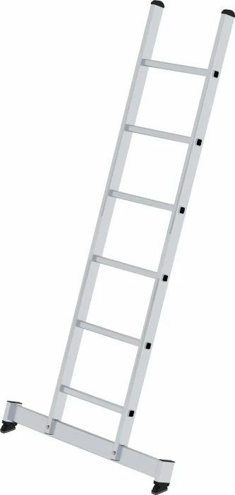 Günzburger Steigtechnik Anlegeleiter mit Nivello-Traverse, 6 Stufen