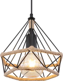 Globo Ulleu Hängeleuchte 25cm schwarz/braun