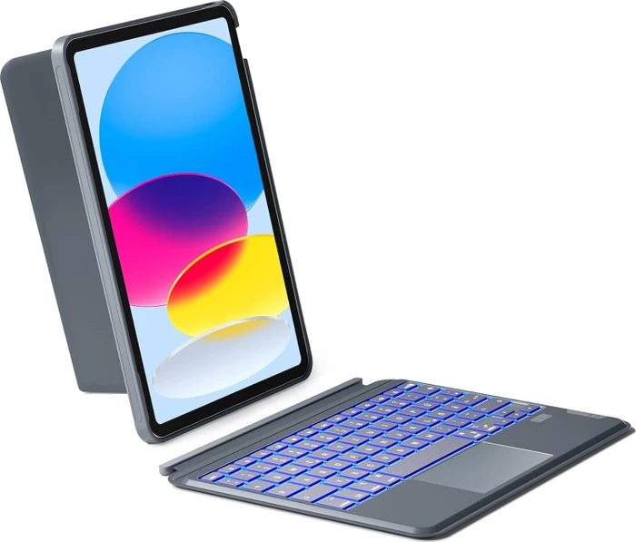 Inateck Abnehmbare Tastatur für iPad 10, grau, DE