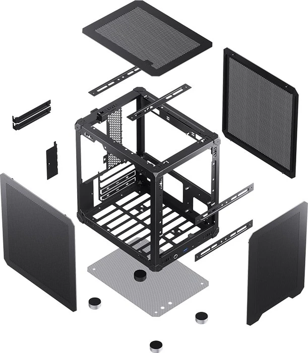 Jonsbo C6 Black, schwarz