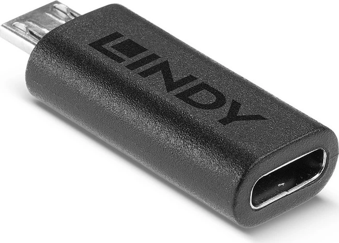 Lindy USB C-Adapter, USB 2.0 Micro-B [Stecker] auf USB-C 2.0 [Buchse]