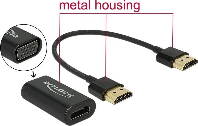 DeLOCK HDMI/VGA Adapter schwarz