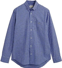 Gant Regular Fit Classic Gingham Popeline Hemd langarm college blue (Herren)