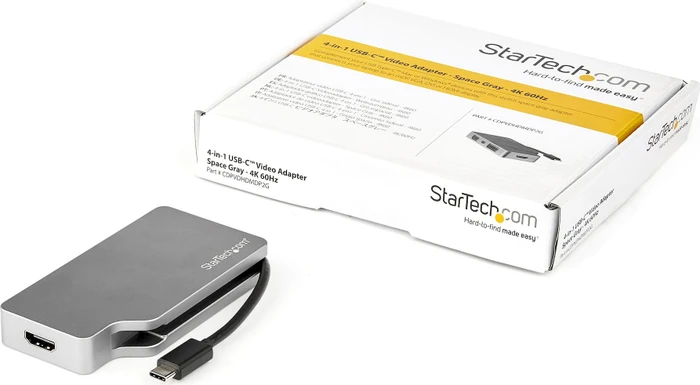 StarTech 4-in-1 Multi-Port, Videoadapter, USB-C 3.0 [Stecker]