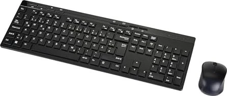 AmazonBasics Keyboard and Mouse Set, kabellos, schwarz, USB, DE (MD023(DE))