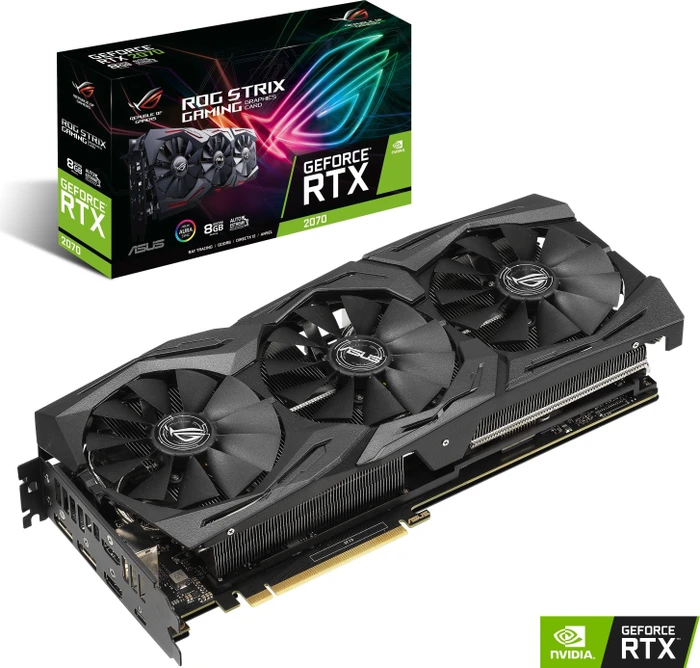 ASUS ROG Strix GeForce RTX 2070, ROG-STRIX-RTX2070-8G-GAMING, 8GB GDDR6, 2x HDMI, USB-C, 2x DP