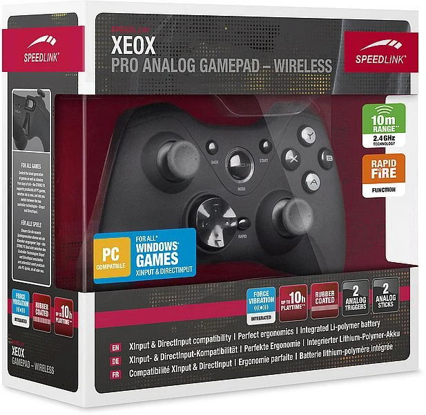 Speedlink Xeox Pro Analog Wireless Gamepad schwarz (PC)