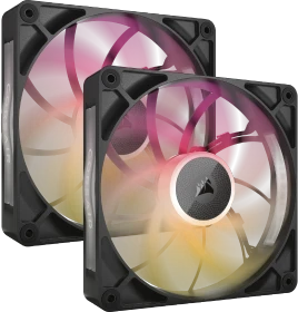 Corsair iCUE LINK RX140 Max RGB Starter Kit, schwarz, LED-Steuerung, 140mm, 2er-Pack