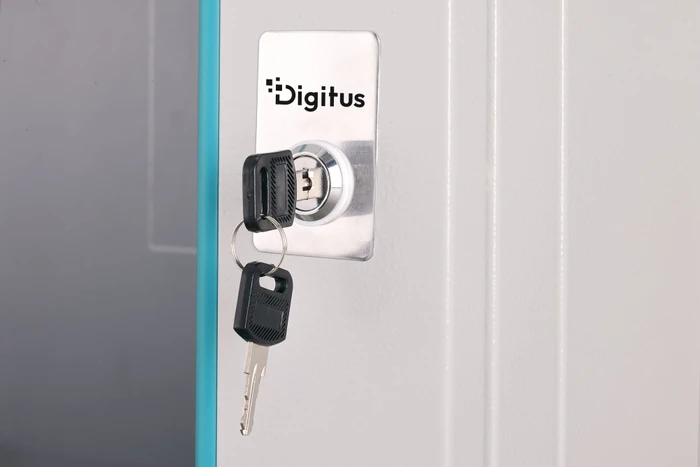 Digitus Dynamic-N Serie 19" Wandgehäuse 9HE, unmontiert, Sicherheitsglastür, IP2X, RAL 7035, 450mm tief