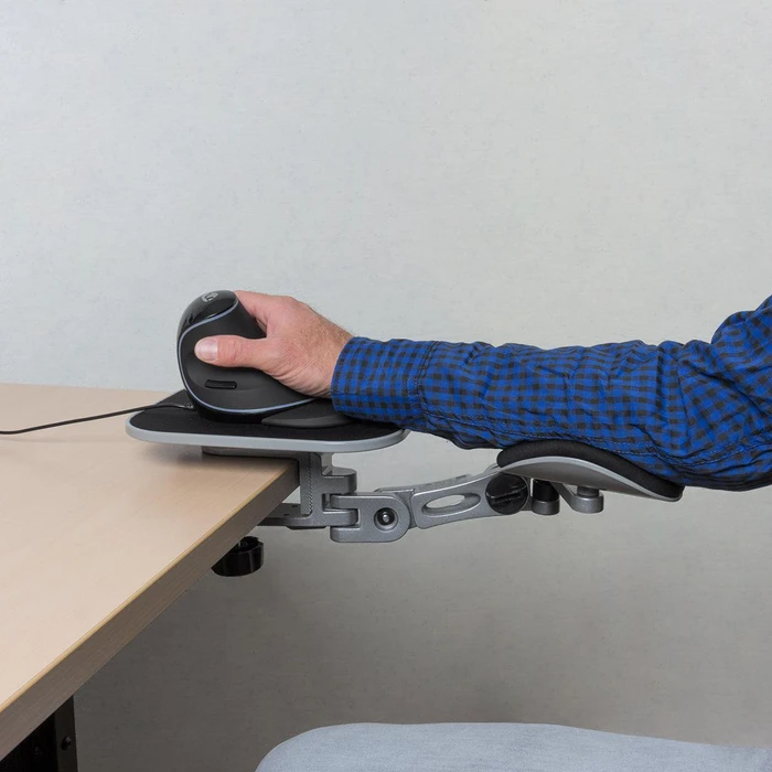 Nedis Ergonomische Armauflage mit abnehmbarem Mauspad, schwarz/grau
