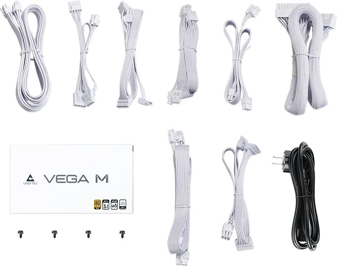 Chieftec VEGA M White Series PPG-1000-CW 1000W, ATX 3.1