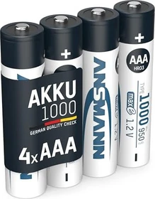 Ansmann Micro AAA NiMH 1000mAh, 4er-Pack