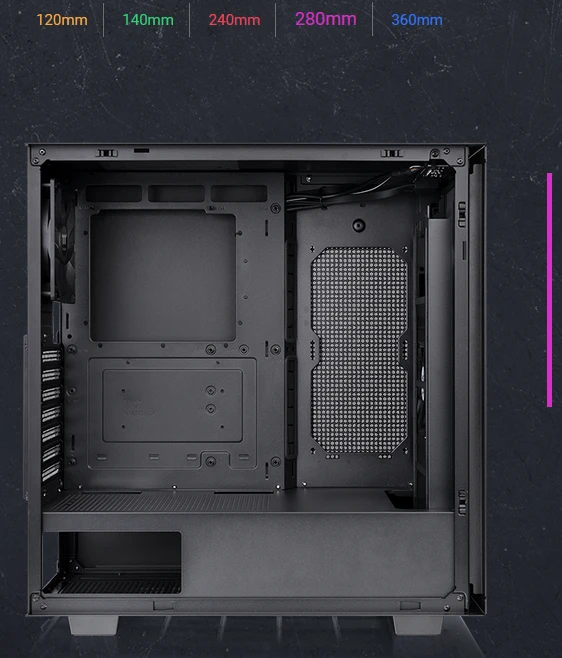 Thermaltake Divider 300 TG Air, schwarz, Glasfenster