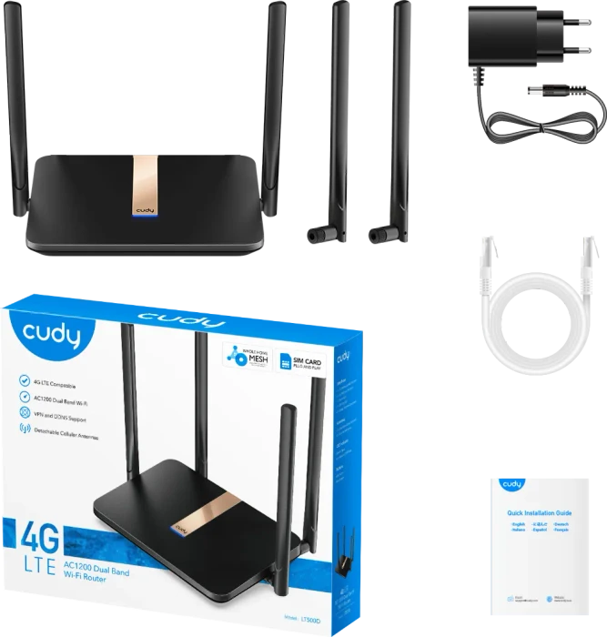 Cudy LT500D, LTE, AC1200