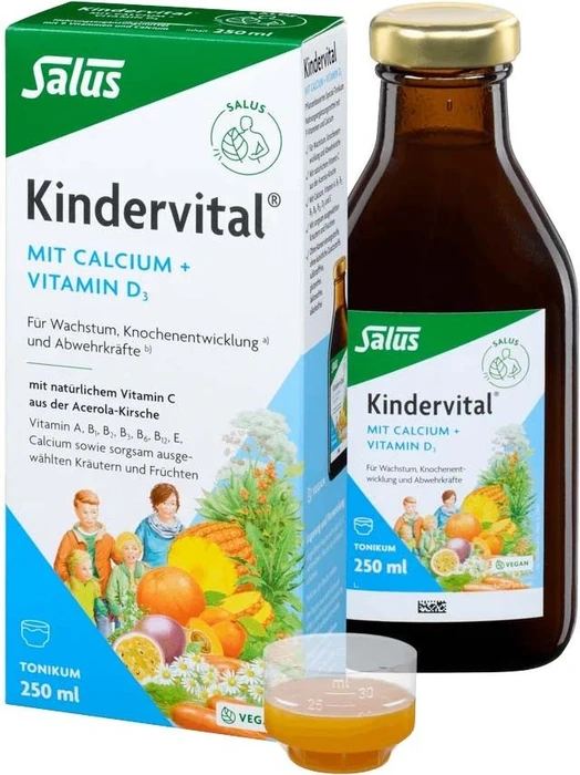 Salus Kindervital mit Calcium + Vitamin D3 Tonikum, 250ml