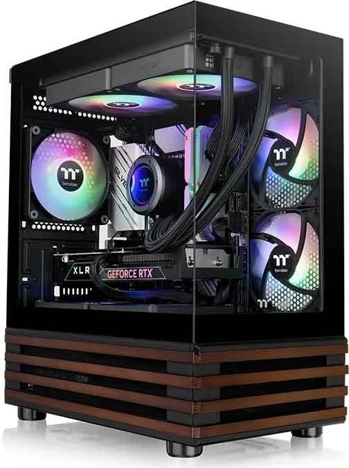 Thermaltake View 170 W ARGB Black, schwarz/braun, Glasfenster