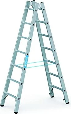 Zarges Coni B Alu 2-tlg. Stehleiter, 2x 7 Stufen