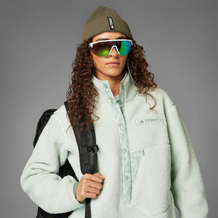 adidas Terrex Xploric High Pile Fleece Pullover linen green (Damen)