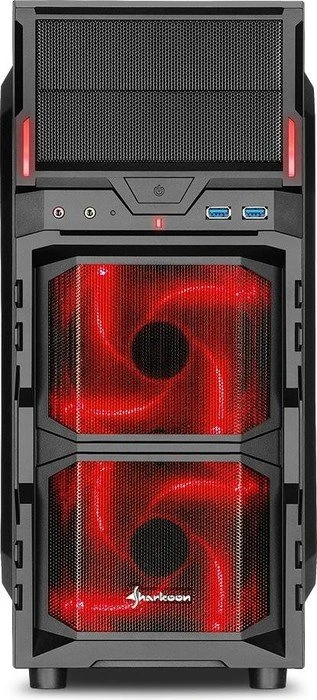 Sharkoon VG5-W, rot, Acrylfenster