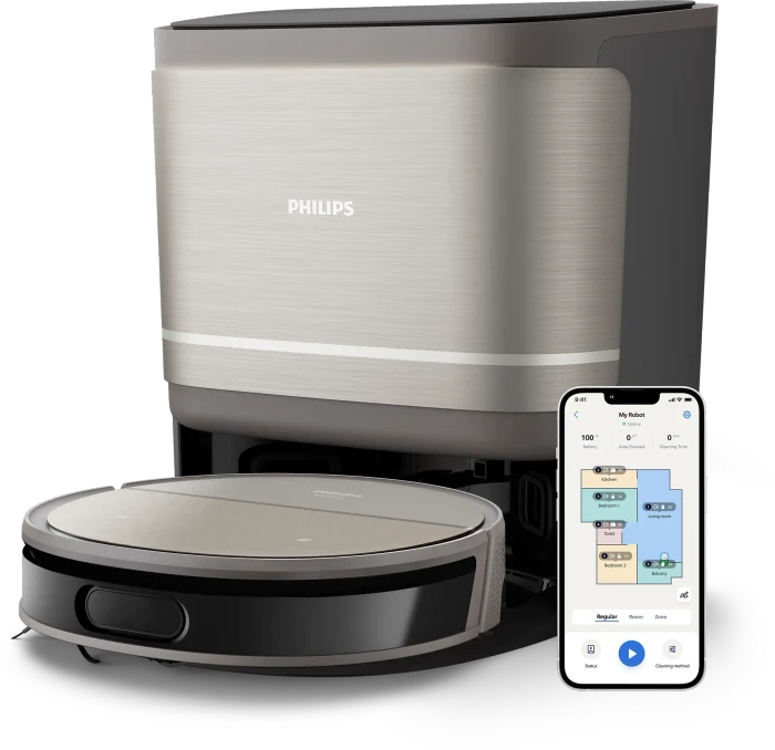 Philips XU9100/10 HomeRun 9000 Series Aqua Saug-/Wischroboter inkl. Absaug-/Reinigungsstation