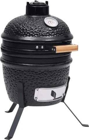 vidaXL 2-in-1 Kamado-Grill 26.5cm schwarz