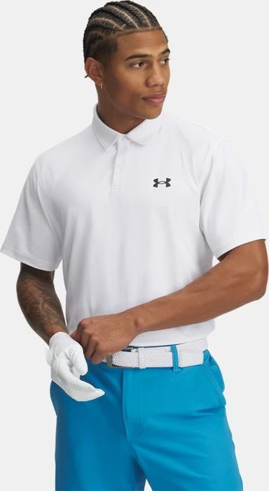Under Armour Tee To Green Pique Poloshirt kurzarm weiß/schwarz (Herren)