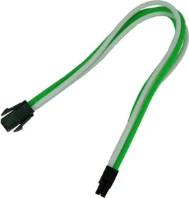 Nanoxia 4-Pin P4 Verlängerung 30cm, single grün/weiß (NXP4V3EGW)