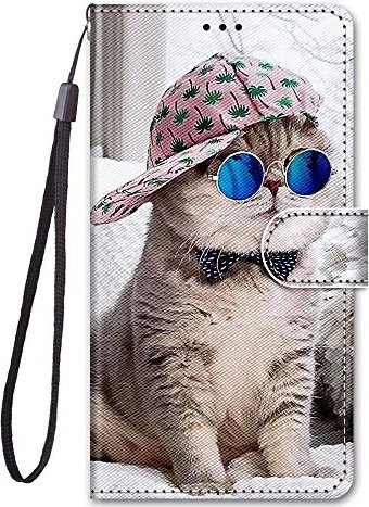 Nodigo Xiaomi Redmi Note 10 Pro/Note 10 Pro Max Leder Hülle Katze